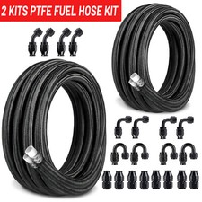8an 10an Ptfe Braided Nylon Fuel Line Kit With Hose Fitting For Diesel 2 Kits
