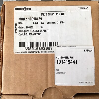 REXNORD THOMAS Rex412SER71KIT Seal Plastic COUPLING KIT New(LMP30O)