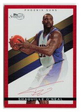 Shaquille O'Neal 2008-09 Topps Signature Facsimile Red SP /869-SUNS