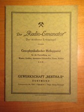 Broschüre Der Radio Emanator Gewerkschaft Bertha II Dortmund Bergbau Grube Zeche