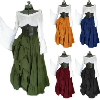 Victorian Gothic Queen Evening Dress Medieval Renaissance Elf Princess Lolita