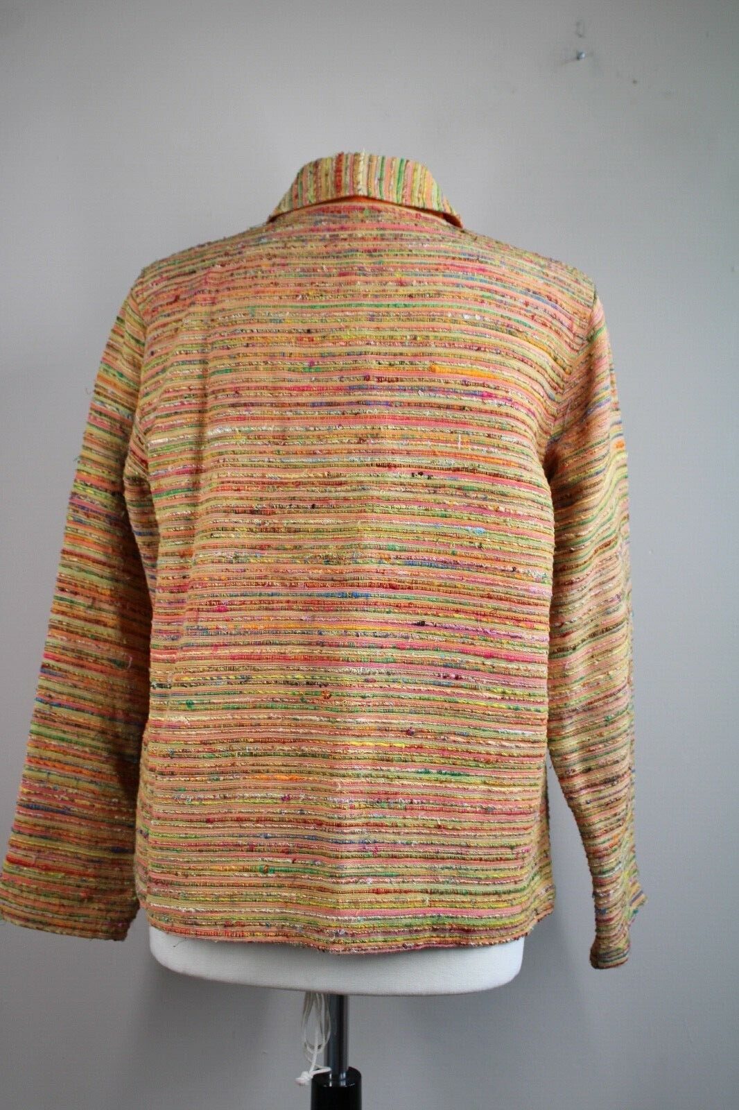 Coldwater Creek M Yellow Multi Woven Silk Cotton … - image 4