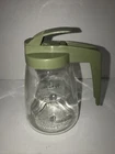 Vintage Glass Syrup Dispenser's 5 Inches by Federal Housewares Chicago Ill MCM