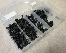 Motorcycle Universal Black Fairing Bolts Kit Fastener Clips Screws 