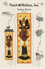 Turkey Perch - Monthly Mini Wall Hanging Pattern by Patch Ability - NEW