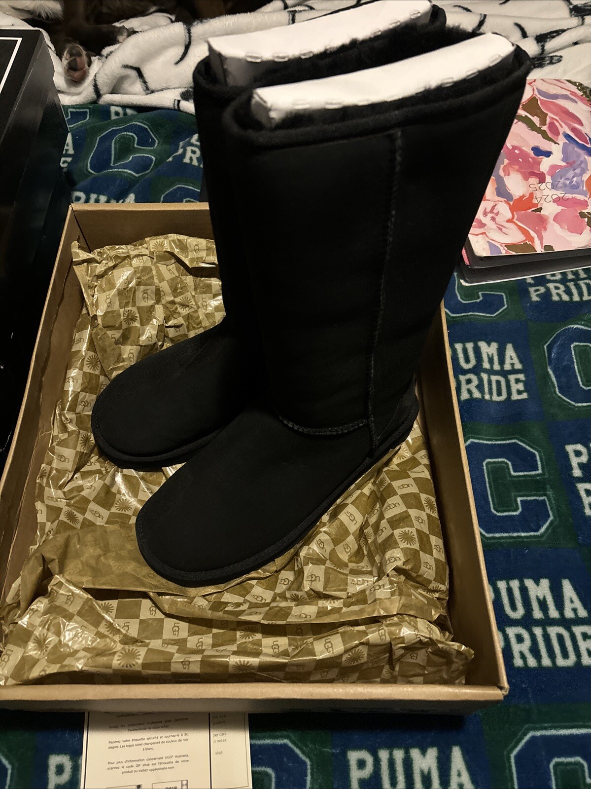 UGG Classic Tall II BLACK Boots Womens Size 10 NEW