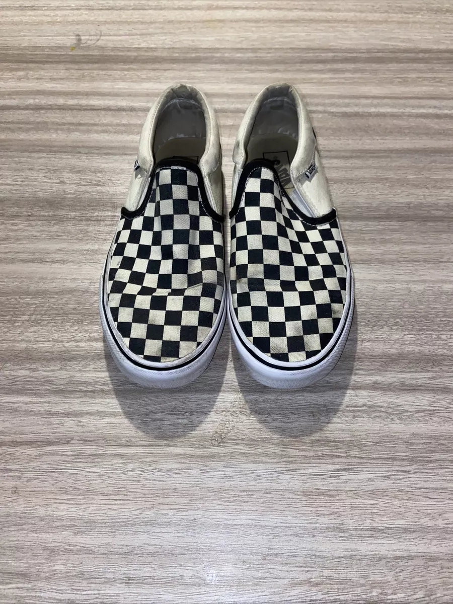 How to clean shop vans checkerboard slip ons