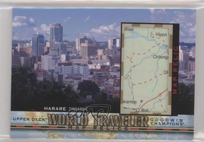 2021 Upper Deck Goodwin Champions World Traveler Map Relics Harare Zimbabwe 0nl