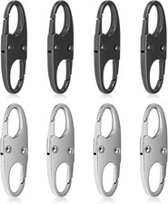 8 Pcs Anti-Theft Small Carabiner Clip, Double Opening Zipper Pull Replacement,