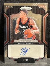 Panini 2024-25 Prizm Rookie Penmanship Keshad Johnson Miami Heat Auto #RPE-KSH