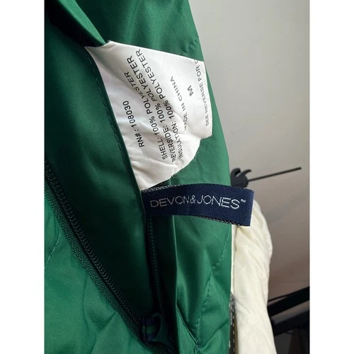 Devon & Jones Reversible Puffer Jacket Mens Medium Navy Green Cougars SF Logo EX image 4