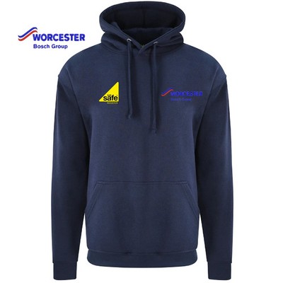 Worcester Bosch Hoodie GAS SAFE Plumber Boiler Fitter Uniform Embroidered Navy