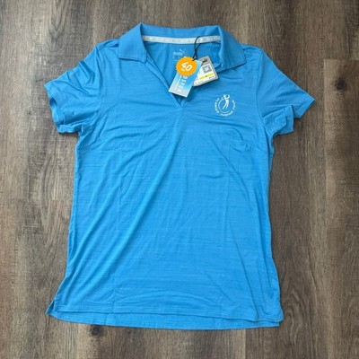 PUMA Women's Florida Junior Tour Golf Polo Size M Blue - UPF 40 Protection