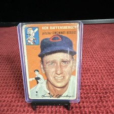 Topps 1954 Ken Raffensberger Base Set #46 Cincinnati Redlegs White Back Baseball