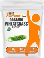 Organic Wheatgrass Powder Superfood Supplement 3.5 Ounce Daily Wellness Boost
