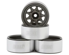 Injora 1.0" Deep Dish Stamped Steel Micro Rock Crawler Beadlock Wheels
