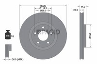 2X Pagid Bremsscheibe InnenbelüFtet Ø320Mm FüR Nissan Qashqai +2 I J10 JJ10