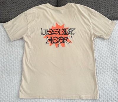 RAD Global Desert Heat Organic Cotton Tee T Shirt Medium Oversized Tan Orange