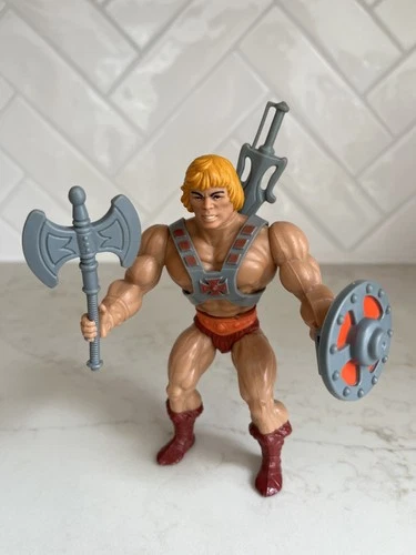 Vintage 1980s HE-MAN Motu Masters Of The Universe Action Figure Complete