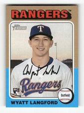2024 Topps Heritage Wyatt Langford Rookie #581 Texas Rangers RC