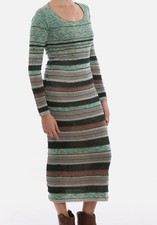 M Missoni Women's Green Cutout metallic crochet-knit maxi dress Size 44
