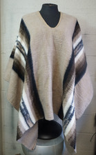 Alpaca Wool Acrylic poncho thick warm Unsex Inca Peru Adult size fits all