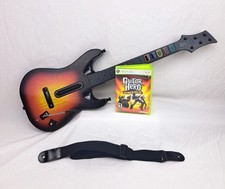 Guitar Hero Red Octane Xbox 360 Wireless Sunburst Guitar 95457.805 w/ Strap Game