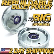 2 Pack Bigbearing Solid Steel Billet Idler Pulley 5.5 Ztrak Tca19779 Tca20092