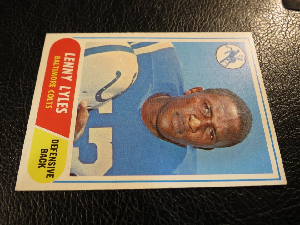 1968 TOPPS FOOTBALL SET #213 Lenny Lyles, Baltimore Colts, EX - Image 2 of 3