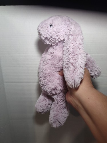 Jellycat BASHFUL LILAC BUNNY autentico medio 12" morbido peluche viola coniglio - Foto 13 di 15
