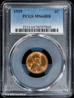 1919 1C Lincoln Wheat Cent PCGS MS 64 RB