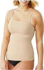 MAIDENFORM Women's Firm Control Fat Free Long Length Tank 3266 Beige Size XL