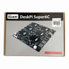 DeskPi Super6C Raspberry Pi CM4/CM5 Cluster Mini-ITX Board 6 RPI CM4/5 Supported