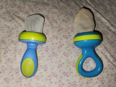2 x st Fruchtsauger Netz Sauger nuby ess lern Hilfe Baby Klein Kinder obst