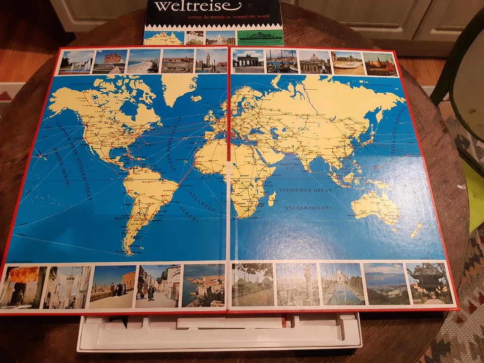 Weltreise - Ravensburger 1970 - Brettspiel - Gesellschaftsspiel - Geprüft - Bild 4 von 4