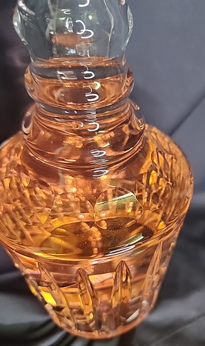 Gorgeous Vintage Crystal Decanter, Midcentury Modern Glass, Retro Glass Design - Picture 15 of 16