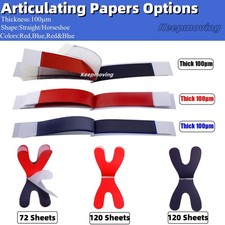 Dental Articulating Papers Double Sided Strips Red/Blue Thin/Think Bite Paper
