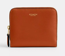 ORIG. PKG. Coach TOFFEE Leather Ext. Zip Pocket Compact NY BILLFOLD WALLET 150