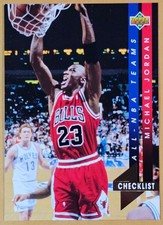 1993-94 Upper Deck All NBA Team Checklist Michael Jordan #AN15 Chicago Bulls HOF