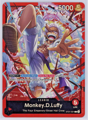 One Piece Monkey.D.Luffy Starter Deck EX Gear 5 ST-21 English Near Mint