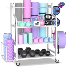 Multi-Functional Yoga Mat Storage Rack – Easy Assemble with Durable Alloy Steel