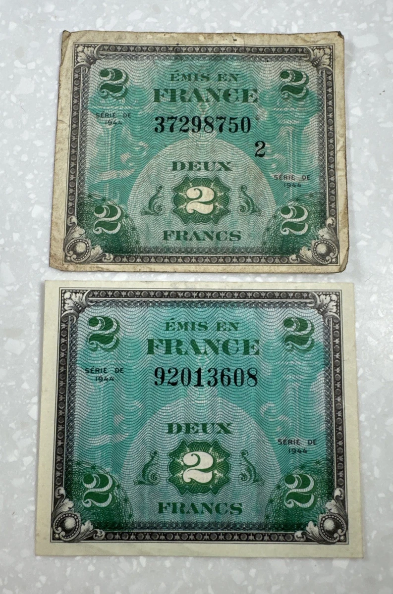 Circulated 1944 Year Military Currency French Paper Money for sale