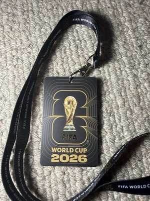 FIFA World Cup 2026 Official Lanyard with Fan ID Badge – Black