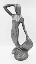 Restored Jaru California Rare Lady in Mermaid Dress Ceramic Sculpture Circa 1985