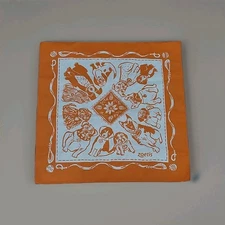 New Zoetis Petcare Pet Bandana ( for dog) 21" x 21" Orange And White