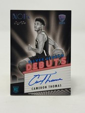 2021-22 Panini Noir Cameron Thomas Silver Screen Debut Rookie ONE of ONE SIL-CTH