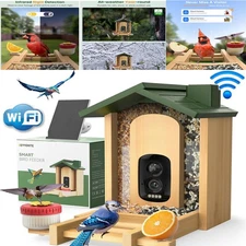 Smart Bird Feeder with Camera 2.4G WiFi Solar Camera Live Bird Watching