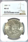 1889 $1 Morgan Silver One Dollar MS62 Philadelphia BU
