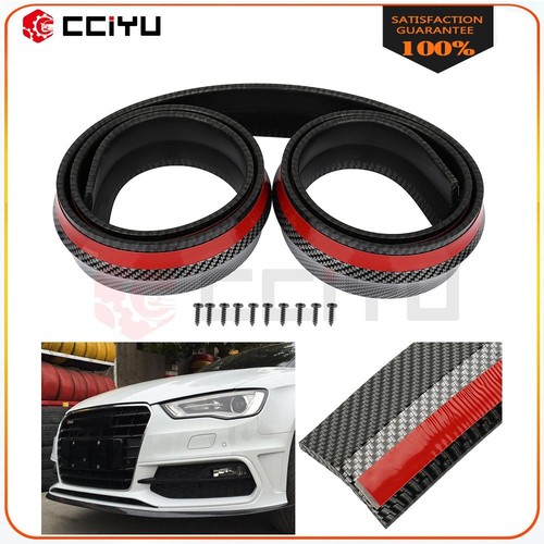 Front Bumper Lip Splitter Spoiler Chin Body Wing Kit Universal Rubber Black