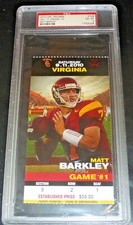 2010 USC TROJANS VS VIRGINIA FOOTBALL TICKET STUB (MATT BARKLEY) PSA 8 